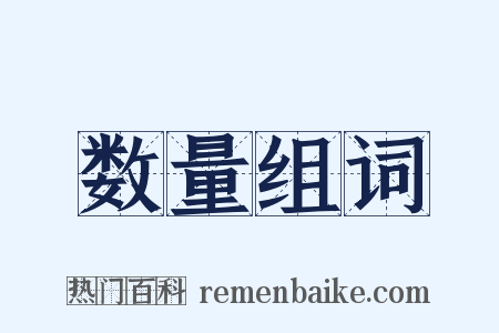 数量组词是什么意思的图片